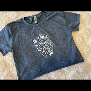 Heart and brain crop top